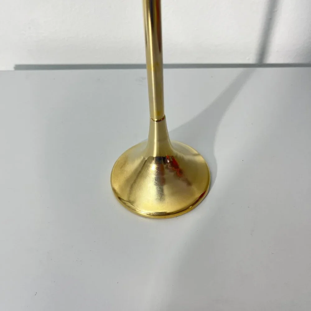 Vintage Lefton Exclusive Funnel  Brass Candlestick‎ Holder